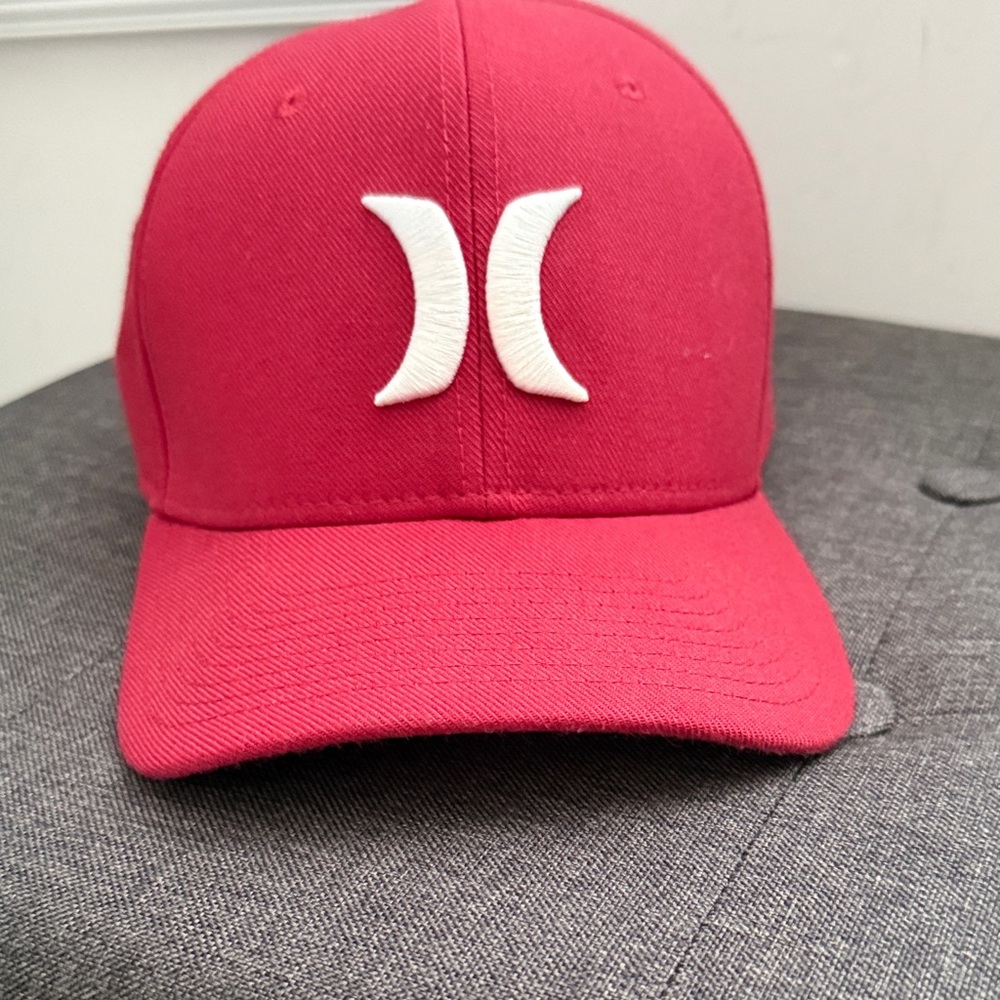 Hurley Deep Red Flexfit Cap with White Emblem